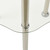  2-Tier Side Table Transparent 15"x15"x19.7" Tempered Glass A949-322790