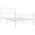  Metal Bed Frame without Mattress with Footboard White 39.4"x78.7 A949-376190