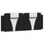  Headboard Cushion "Viana" Black and White 53.9" Faux Leather A949-374789