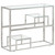  Console Table Silver Stainless Steel and Tempered Glass A949-350009