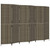  Room Divider 6 Panels Gray Poly Rattan A949-365354