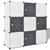  Storage Cube Organizer with 9 Compartments Black and White A949-244924