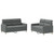  2 Piece Sofa Set with Cushions Dark Gray Fabric A949-3201601