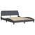  Bed Frame "Dover" Dark Gray 59.8"x79.9" Velvet A949-373292