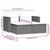  Patio Sofa 2-Seater with Stools Gray Poly Rattan A949-365793