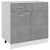 Drawer Bottom Cabinet Concrete Gray 31.5"x18.1"x32.1" Engineered Wood A949-801240