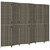  Room Divider 6 Panels Gray Poly Rattan A949-365370