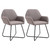  Dining Chairs 2 pcs Taupe Fabric A949-249816