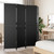 Room Divider 4 Panels Black Poly Rattan A949-365360