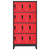  Locker Cabinet Anthracite and Red 35.4"x17.7"x70.9" Steel A949-339817