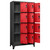  Locker Cabinet Anthracite and Red 35.4"x17.7"x70.9" Steel A949-339817