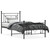  Metal Bed Frame without Mattress with Footboard Black 39.4"x78.7 A949-374352