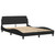  Bed Frame "Dover" Black 53.9"x74.8" Faux Leather A949-373285