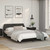  Bed Frame "Dover" Black 53.9"x74.8" Faux Leather A949-373285