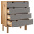  Drawer Cabinet OTTA Brown&Gray 30.1"x15.6"x35.4" Solid Wood Pine A949-348583