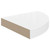  Floating Corner Shelves 2 pcs High Gloss White 9.8x9.8x1.5" MDF A949-323887