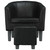  Tub Chair with Footstool Black Faux Leather A949-356491