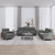  3 Piece Sofa Set with Cushions Dark Gray Fabric A949-3201537