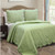 Full Queen Green Cotton Quilt Bedspread with Scalloped Borders Q280-FQPMHA569881