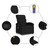  Massage Recliner Chair Black Fabric A949-371703
