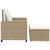  Patio Sofa with Cushions 2-Seater Beige Poly Rattan&Acacia Wood A949-365143