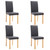  Dining Chairs 4 pcs Gray Faux Leather A949-249209