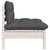  Patio Middle Sofa with Cushions White Solid Pinewood A949-806635