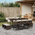  11 Piece Patio Dining Set with Cushions Brown Poly Rattan A949-3278096