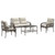  4 Piece Patio Sofa Set with Cushions Brown Poly Rattan A949-368728