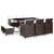  11 Piece Patio Dining Set with Cushions Poly Rattan Brown A949-42527