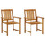  Patio Chairs with Cushions 2 pcs Solid Acacia Wood A949-3061177