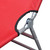 Folding Sun Lounger with Head Cushion Powder-coated Steel Red A949-41483