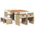  9 Piece Patio Dining Set with Cushions Beige Poly Rattan A949-3277911
