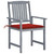  Patio Chairs with Cushions 8 pcs Solid Acacia Wood Gray A949-3078228