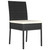  5 Piece Patio Dining Set Poly Rattan Black A949-3065695