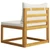  2 Piece Patio Sofa Set with Cushion Solid Acacia Wood A949-311859
