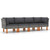  4-Seater Patio Sofa with Cushions Gray Poly Rattan A949-3059708