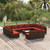  12 Piece Patio Lounge Set with Cushions Brown Poly Rattan A949-3102131