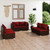  6 Piece Patio Lounge Set with Cushions Poly Rattan Brown A949-3102211