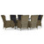  7 Piece Patio Dining Set Brown Poly Rattan A949-3156799