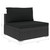 4 Piece Patio Lounge Set with Cushions Poly Rattan Black A949-48285