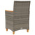  Patio Chairs with Cushions 2 pcs Gray Poly Rattan&Solid Wood A949-368721