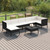  8 Piece Patio Lounge Set with Cushions Poly Rattan Black A949-3094412