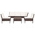  6 Piece Patio Lounge Set with Cushions Poly Rattan Brown A949-48935