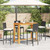  5 Piece Patio Bar Set Black Solid Wood Acacia and Poly Rattan A949-3295278