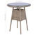  3 Piece Bistro Set with Cushions and Pillows Poly Rattan Brown A949-44150