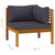  5 Piece Patio Lounge Set with Cushion Solid Acacia Wood A949-3086919