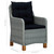 Patio Chairs with Cushions 2 pcs Poly Rattan Light Gray A949-313318