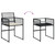  5 Piece Patio Dining Set with Cushions Black Poly Rattan A949-3295023