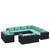  11 Piece Patio Lounge Set with Cushions Black Poly Rattan A949-3102873